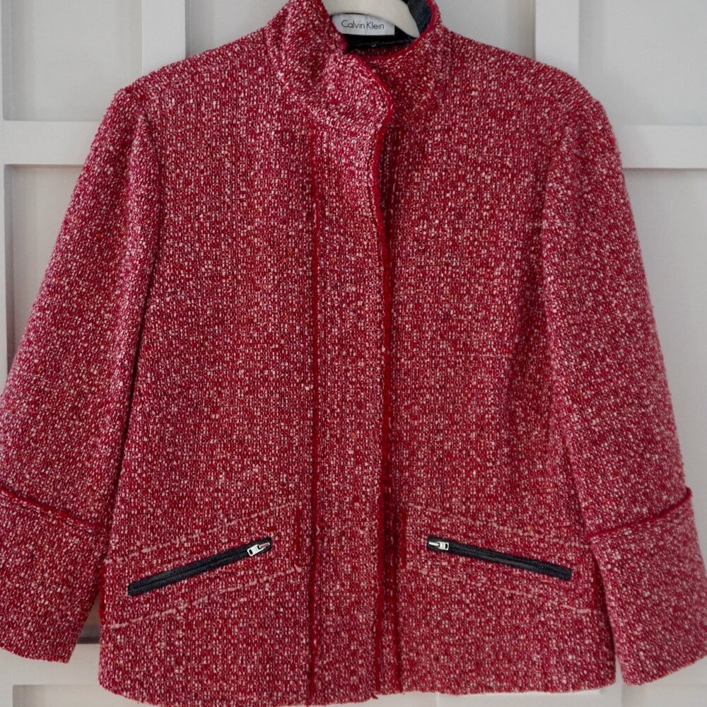 Calvin Klein Americana Wool Blend Jacket, Women's Size 10